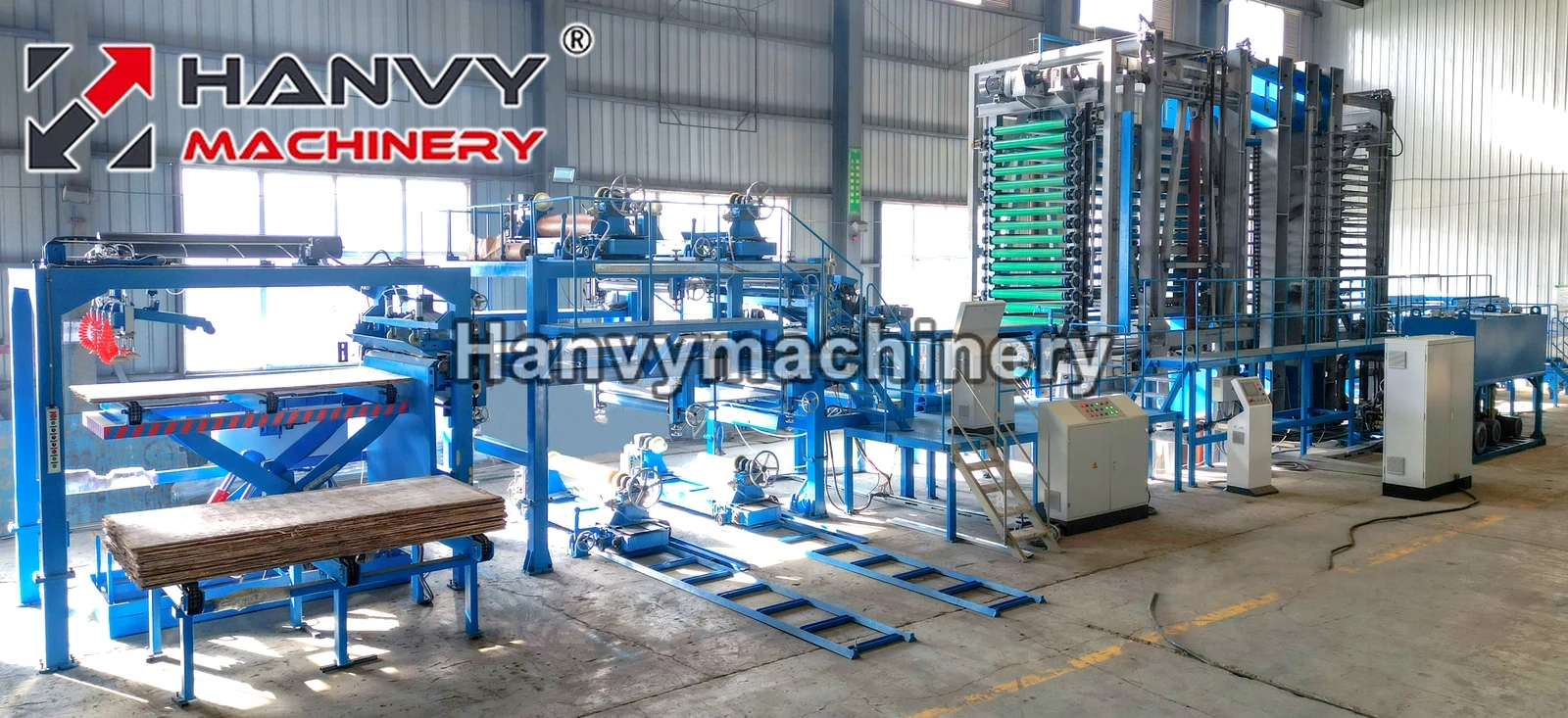 Automatic Film Faced Plywood Laminating Hot Press Line